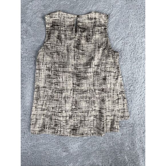 Ann Taylor Women's Mature Officewear Sleeveless Flutter Blouse 4P Beige Brown - Picture 9 of 11